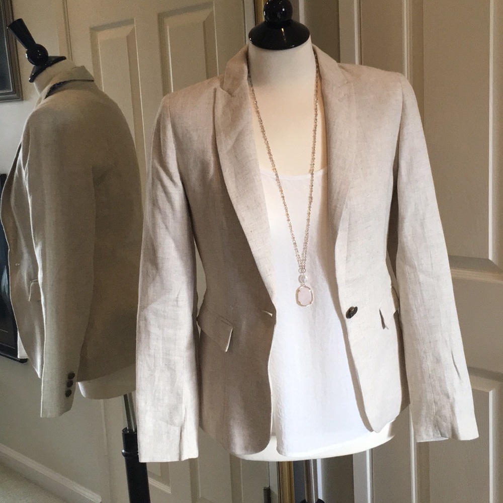 Natural Color Linen Blazer